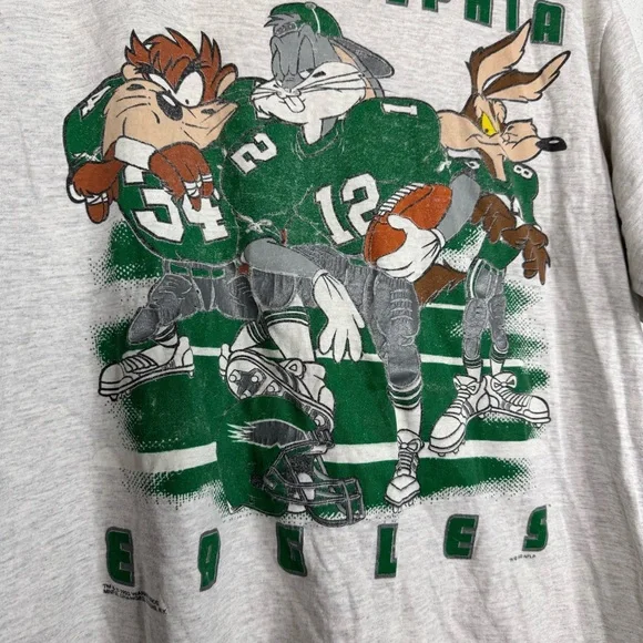 Vintage Philadelphia Eagles Looney Tunes Tasmanian Bugs Bunny Changes L/XL